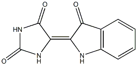 5-[(2,3-Dihydro-3-oxo-1H-indol)-2-ylidene]imidazolidine-2,4-dione Struktur