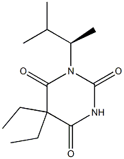 5,5-Diethyl-1-[(R)-1,2-dimethylpropyl]barbituric acid Struktur