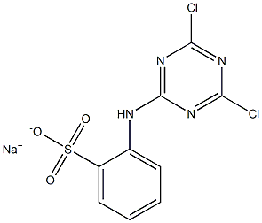 2-[(4,6-Dichloro-1,3,5-triazin-2-yl)amino]benzenesulfonic acid sodium salt Struktur