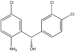 (S)-3,4,5'-Trichloro-2'-aminobenzhydryl alcohol Struktur