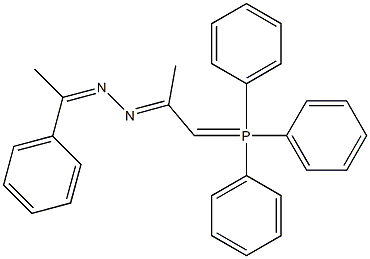 [2-(1-Phenylethylidenehydrazono)propylidene]triphenylphosphorane Struktur