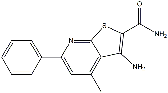 3-Amino-4-methyl-6-phenylthieno[2,3-b]pyridine-2-carboxamide Struktur