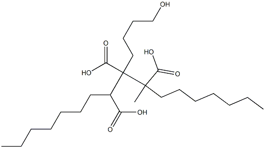 Butane-1,2,3-tricarboxylic acid 2-(4-hydroxybutyl)1,3-diheptyl ester Struktur