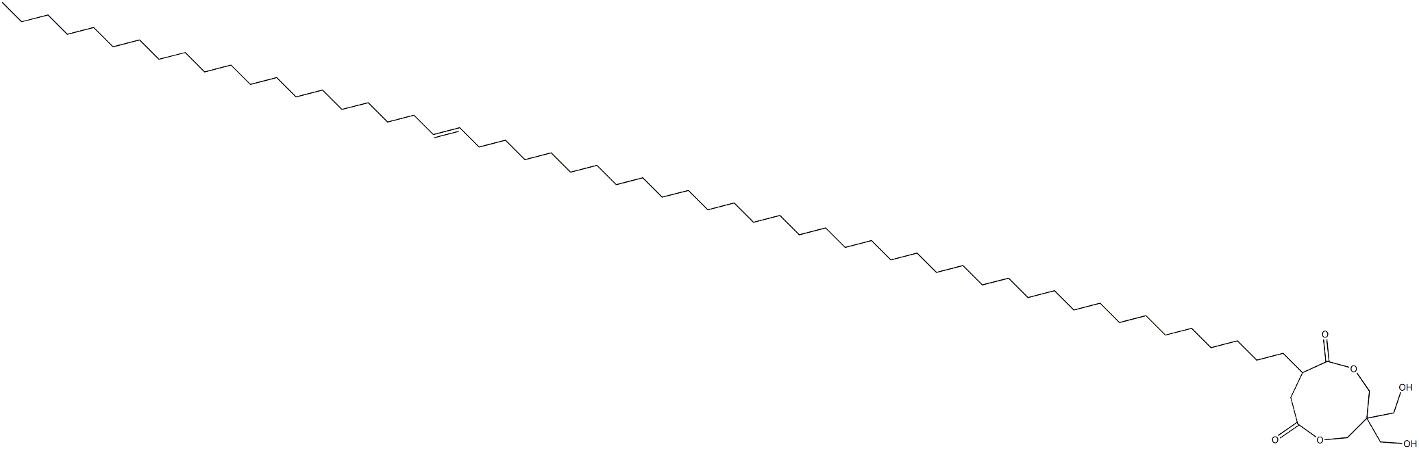 3,3-Bis(hydroxymethyl)-8-(37-heptapentacontenyl)-1,5-dioxacyclononane-6,9-dione Struktur