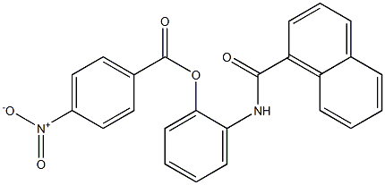 4-Nitrobenzoic acid 2-(1-naphthoylamino)phenyl ester Struktur