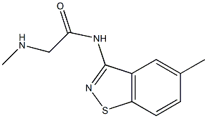 N-(5-Methyl-1,2-benzisothiazol-3-yl)-2-methylaminoacetamide Struktur