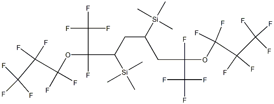 1,1,1,2,7,8,8,8-Octafluoro-3,5-bis(trimethylsilyl)-2,7-bis(heptafluoropropoxy)octane Struktur