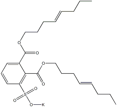 3-(Potassiosulfo)phthalic acid di(4-octenyl) ester Struktur