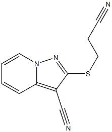 2-[(2-Cyanoethyl)thio]pyrazolo[1,5-a]pyridine-3-carbonitrile Struktur