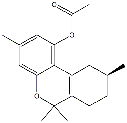 (9S)-7,8,9,10-Tetrahydro-3,6,6,9-tetramethyl-6H-dibenzo[b,d]pyran-1-ol acetate Struktur