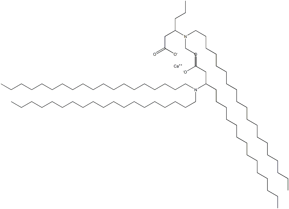 Bis[3-(dinonadecylamino)hexanoic acid]calcium salt Struktur