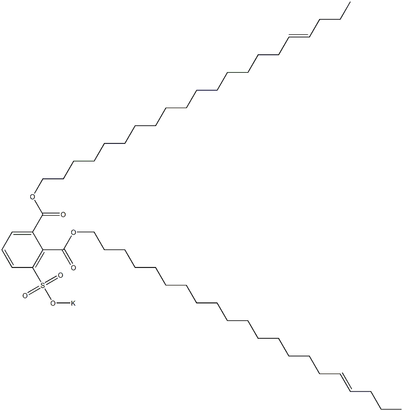 3-(Potassiosulfo)phthalic acid di(17-henicosenyl) ester Struktur