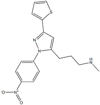 1-(4-Nitrophenyl)-3-(2-thienyl)-5-[3-(methylamino)propyl]-1H-pyrazole Struktur