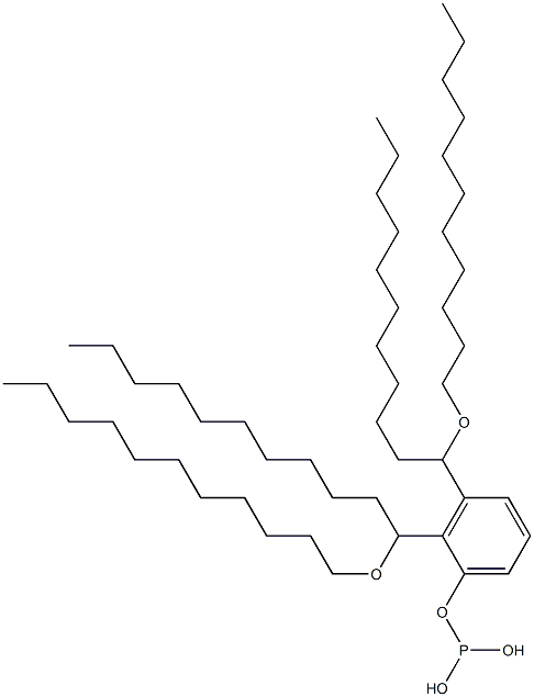 Phosphorous acid bis[1-(undecyloxy)undecyl]phenyl ester Struktur