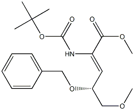 (2Z,4R)-5-Methoxy-4-benzyloxy-2-(tert-butyloxycarbonylamino)-2-pentenoic acid methyl ester Struktur