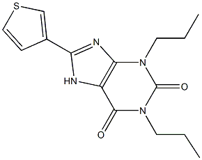 1,3-Dipropyl-8-(3-thienyl)xanthine Struktur