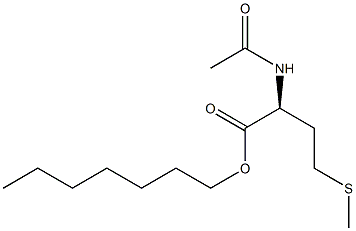 (S)-2-Acetylamino-4-(methylthio)butyric acid heptyl ester Struktur