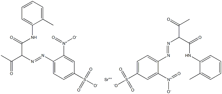 Strontium bis[4-[[1-(o-tolylcarbamoyl)-2-oxopropyl]azo]-3-nitrobenzenesulfonate] Struktur