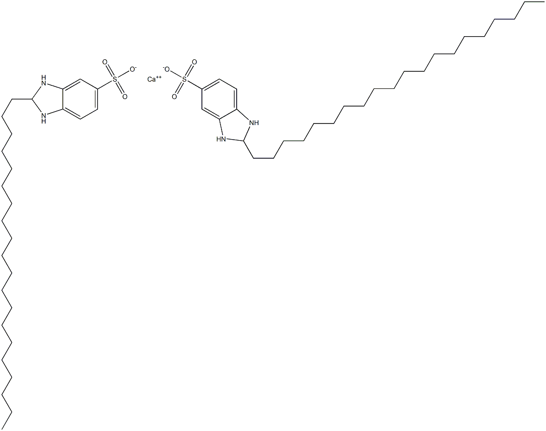 Bis(2,3-dihydro-2-icosyl-1H-benzimidazole-5-sulfonic acid)calcium salt Struktur