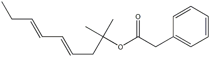 Phenylacetic acid 1,1-dimethyl-3,5-octadienyl ester Struktur