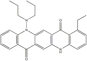 5-(Dipropylamino)-8-ethyl-5,12-dihydroquino[2,3-b]acridine-7,14-dione Struktur