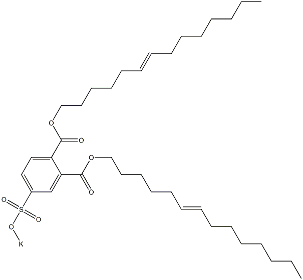 4-(Potassiosulfo)phthalic acid di(6-tetradecenyl) ester Struktur