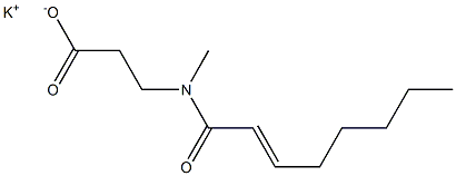 3-[N-Methyl-N-(2-octenoyl)amino]propionic acid potassium salt Struktur