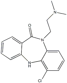 10,11-Dihydro-6-chloro-10-[2-(dimethylamino)ethyl]-5H-dibenzo[b,e][1,4]diazepin-11-one Struktur