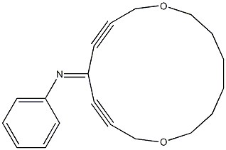 12-Phenylimino-1,8-dioxacyclopentadeca-10,13-diyne Struktur