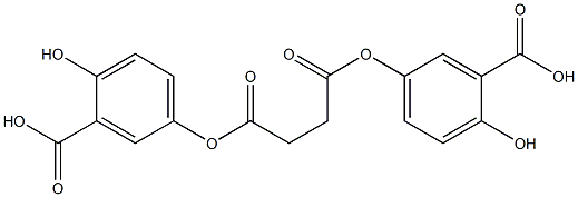 Succinic acid bis(3-carboxy-4-hydroxyphenyl) ester Struktur