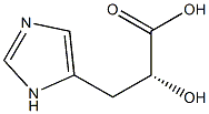 (2R)-2-Hydroxy-3-(1H-imidazole-5-yl)propanoic acid Struktur