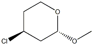 (2S,4S)-2-Methoxy-4-chloro-3,4,5,6-tetrahydro-2H-pyran Struktur