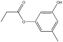 Propanoic acid 3-hydroxy-5-methylphenyl ester Struktur