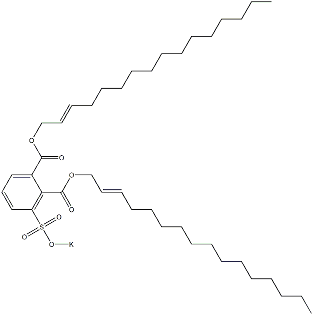 3-(Potassiosulfo)phthalic acid di(2-hexadecenyl) ester Struktur