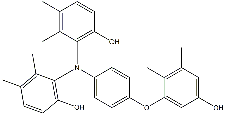 N,N-Bis(6-hydroxy-2,3-dimethylphenyl)-4-(5-hydroxy-2,3-dimethylphenoxy)benzenamine Struktur