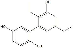 2',5'-Diethyl-1,1'-biphenyl-2,3',5-triol Struktur