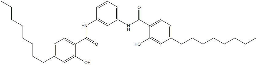 N,N'-Bis(4-octylsalicyloyl)-m-phenylenediamine Struktur