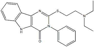 3-Phenyl-2-[[2-(diethylamino)ethyl]thio]-5H-pyrimido[5,4-b]indol-4(3H)-one Struktur