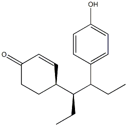 4-[(3S,4S)-4-(4-Hydroxyphenyl)hexan-3-yl]cyclohexa-2-en-1-one Struktur