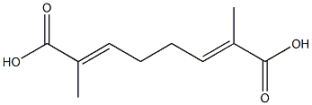 2,7-Dimethyl-2,6-octadienedioic acid Struktur