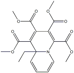 9a-Ethyl-9aH-quinolizine-1,2,3,4-tetracarboxylic acid tetramethyl ester Struktur