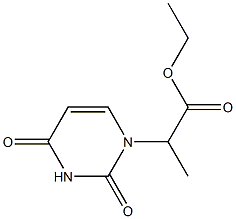 1-(1-Ethoxycarbonylethyl)uracil Struktur