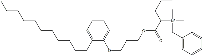 N,N-Dimethyl-N-benzyl-N-[1-[[3-(2-undecylphenyloxy)propyl]oxycarbonyl]butyl]aminium Struktur