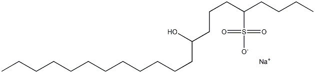 9-Hydroxyhenicosane-5-sulfonic acid sodium salt Struktur