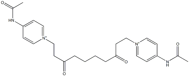 1,1'-[1,4-Butanediylbis(3-oxo-3,1-propanediyl)]bis[4-(acetylamino)pyridinium] Struktur