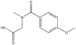 [N-(4-Methoxybenzoyl)-N-methylamino]acetic acid Struktur