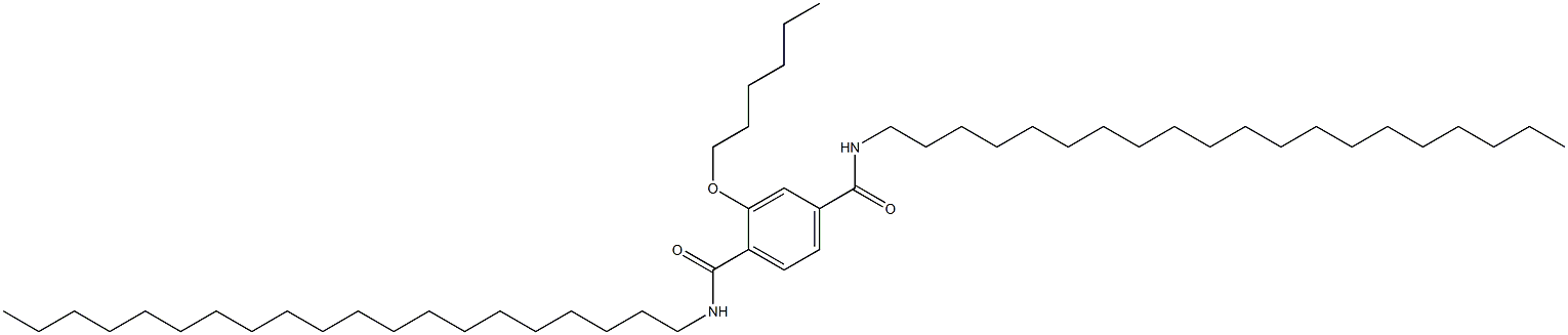 2-(Hexyloxy)-N,N'-diicosylterephthalamide Struktur