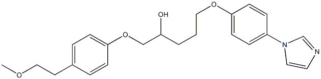 1-[2-[4-(1H-Imidazol-1-yl)phenoxy]ethyl]-3-[4-(2-methoxyethyl)phenoxy]-2-propanol Struktur