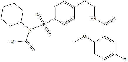 N-[4-[2-(5-Chloro-2-methoxybenzoylamino)ethyl]phenylsulfonyl]-N-cyclohexylurea Struktur