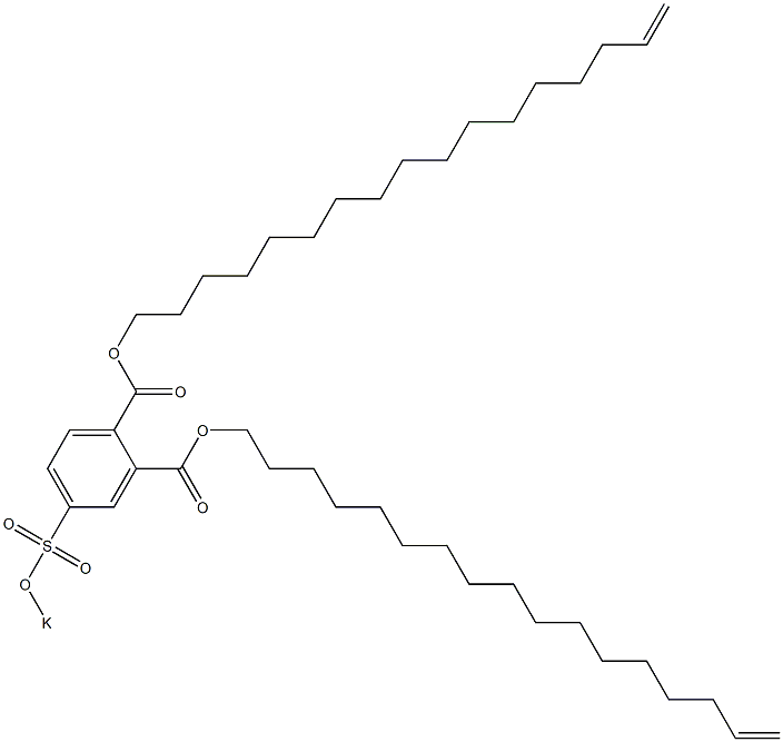 4-(Potassiosulfo)phthalic acid di(16-heptadecenyl) ester Struktur